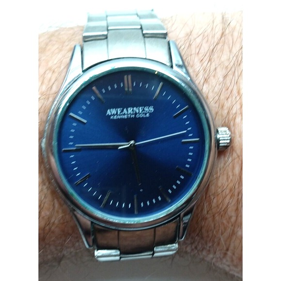 Men's AWEARNESS‎ by Kenneth Cole Quartz Stainless Steel Blue Face Watch - Picture 8 of 11